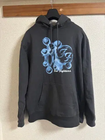 Foo Fighters 그레이 후드 부착 후드티 L