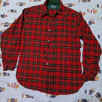 Pendleton 레드 체크 셔츠 LARGE MADEINUSA