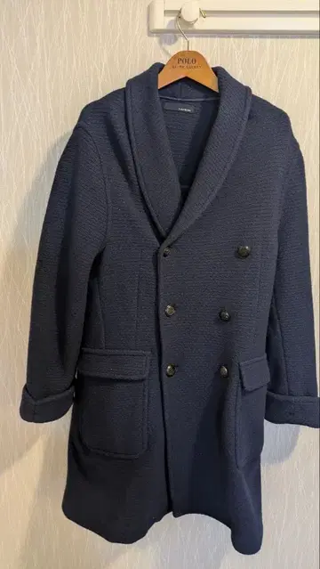 LARDINI 네이비 더블 브레스트 코트