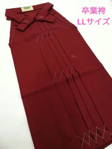 새상품 졸업 하카마 대학생 선생님 LL 사이즈 크림슨 컬러