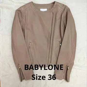 [ 새상품급 ] BABYLONE 라무 가죽 자켓 사이즈 36