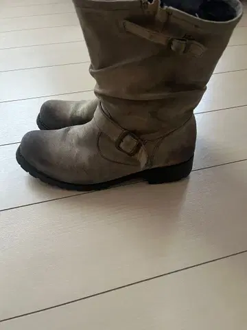 그레이 엔지니어 부츠 백 지퍼 포함 archive y2k 그런지