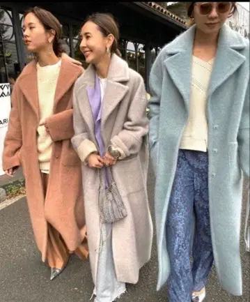 AMERI VINTAGE 리버서블 페이크 무스탕 샤기 코트