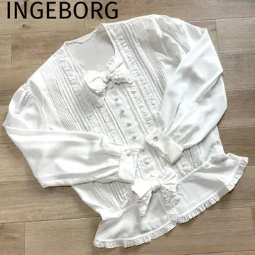 [ 새상품급 ] INGEBORG 리본 달린 폴리 블라우스