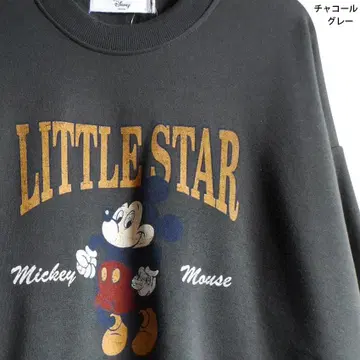 디즈니 미키마우스 트레이닝복 속기모 L 흑먹색 구제 의류풍 디자인