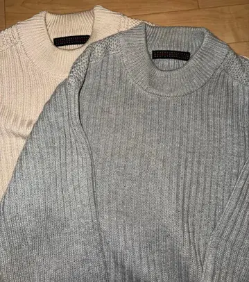 [ 2벌 세트 ] SENSE OF PLACE 모크넥 니트