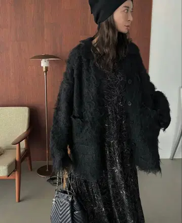 리버서블 브러쉬드 라이틀리 니트 가디건