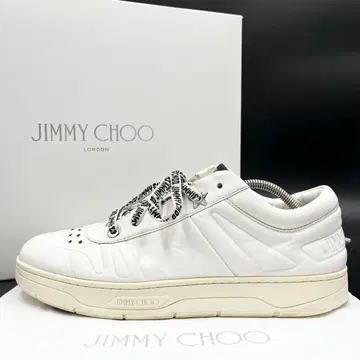 새상품급 지미추 하와이 가죽 로고 슈레이스 남성용 스니커즈