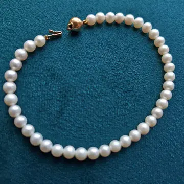 미니 펄 팔찌 14K