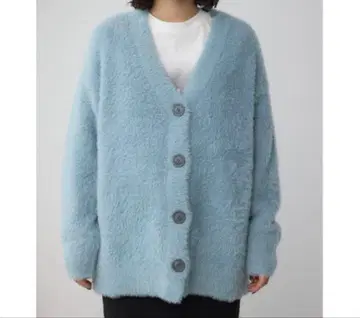 AZUL 모헤어 라일락 니트 가디건