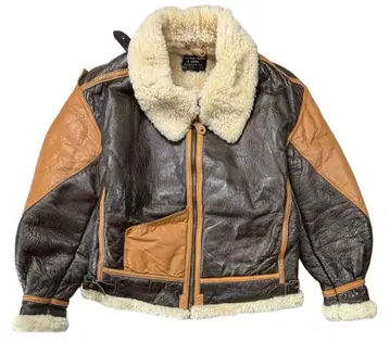 아비에이션 리얼 무스탕 플라이트 자켓 브라운/카멜 M