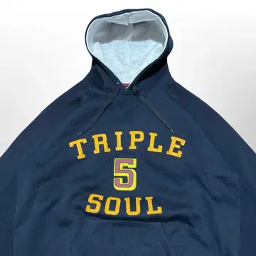 TRIPLE SOUL 네이비 후드 부착 후드티