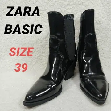 ZARA BASIC 자라 사이드 고어 부츠 블랙 여성용 39