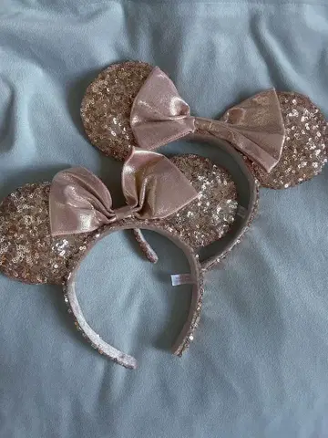 미니 머리띠 2개 세트 로즈 골드