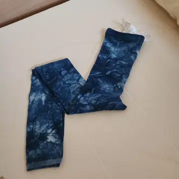 본 네이비 나염 린넨 밴드 포함 레깅스
