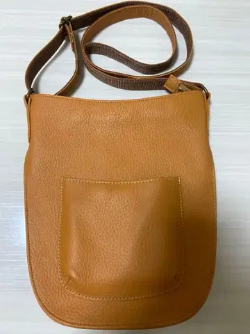 NIP 닙 소가죽 숄더백 사선 카멜색