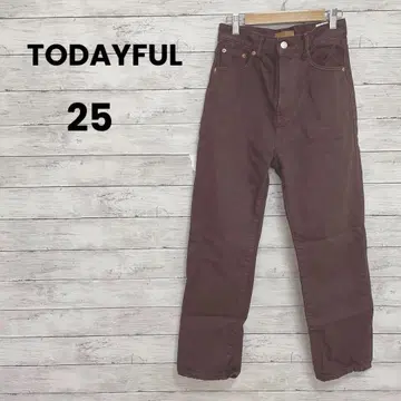 [ TODAYFUL ] 투데이풀 팬츠 데님 ( 25 ) 컬러 와인 레드