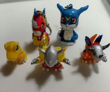 디지몬 키링 & 손가락 인형 5개 세트