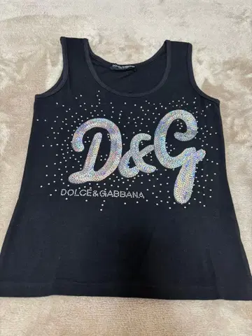 D&G 스팽글 탱크탑 블랙