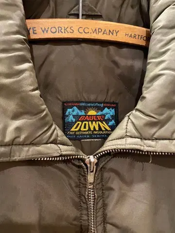 60s 빈티지 해돋이 택 에디 바우어 다운 코트