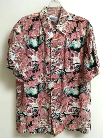 KILAUEA 하와이 제조 백호 알로하 셔츠 S 일본 M 상당 빈티지