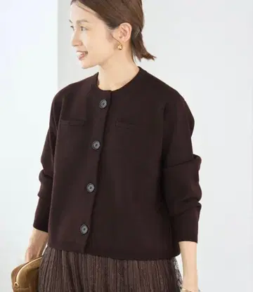 IENA 인기 상품 슈퍼 파인 스무스 크루 가디건