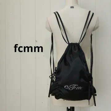 fcmm 냅색 새틴 리본 블랙 백팩