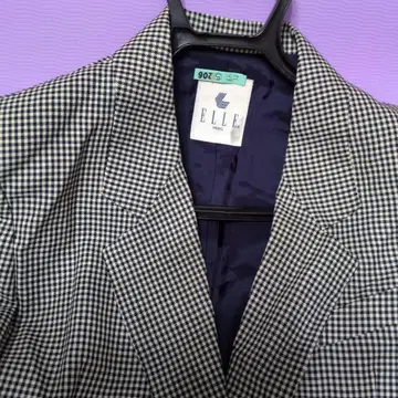 ELLE 체크 무늬 자켓 M 사이즈