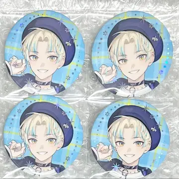 니지산지 윈터 데이트 2025 금박 캔뱃지 히바치 마나 4점