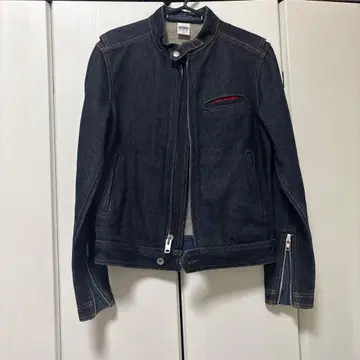 레어 아이언 하트 데님 자켓 싱글 라이더 W36 인디고