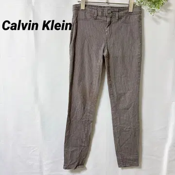 캘빈 클라인 핀스트라이프 팬츠 그레이 계열 슬림 CK 1점