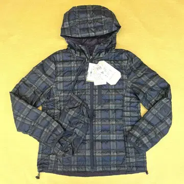 소라후쿠 격자 무늬 포켓터블 다운 자켓 미사용품