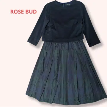 [ 고품질 ] ROSE BUD 이소재 도킹 원피스 7부 소매