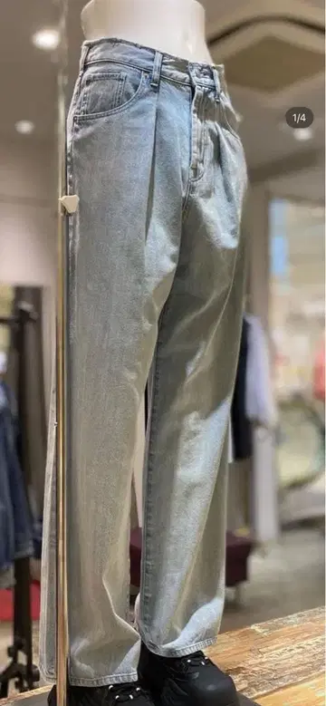 cafune 와이드 턱 데님