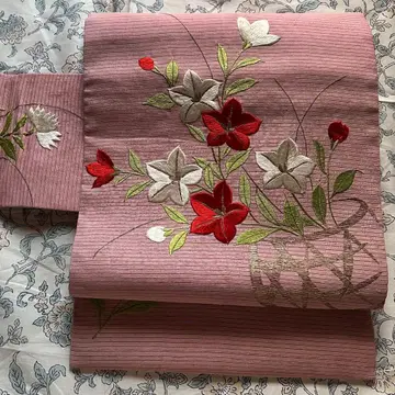 앤티크 대정 로망 여름 오비 명주 나고야 오비