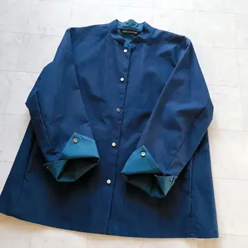 미즈이로 인드 코튼 스탠드 카라 자켓