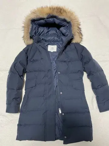 PYRENEX 후드 부착 다운 자켓 JP 36 네이비