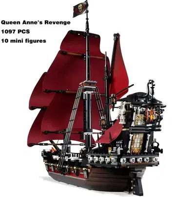 레고 호환 레드 블록 해적 파이리츠