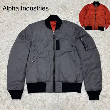 [ 알파인더스트리 ] 리버서블 MA-1 그레이 오렌지 L