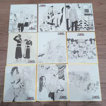 도쿄 리벤저스 원화전 등 미니 색지 9장 세트