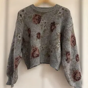 JEANASIS 플라워 라메 페더 풀오버