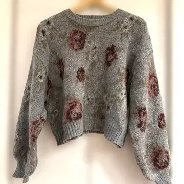 JEANASIS 플라워 라메 페더 풀오버