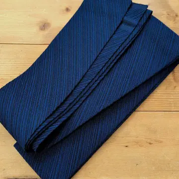 남성용 각대 치쿠젠 원조 하카타오리 네이비 x 블랙 사선 스트라이프