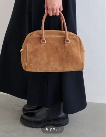 AULENTTI 스웨이드 보스턴 백