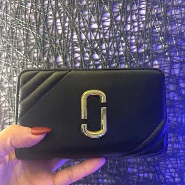 이단 접이식 지갑 블랙