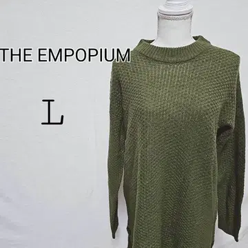 THE EMPORIUM 올리브 그린 니트 L
