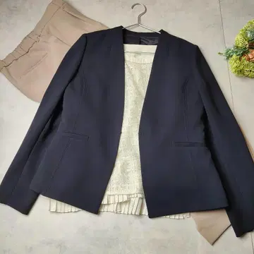 새상품급 아이보리 노카라 팬츠 셋업