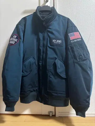 [ 레어 컬러 ] AVIREX NY ANG 플라이트 자켓 스모키 네이비