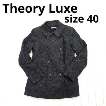 268 Theory Luxe 다크 그레이 더블 브레스트 자켓 40