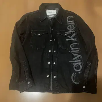 Calvin Klein Jeans 블랙 데님 자켓 S